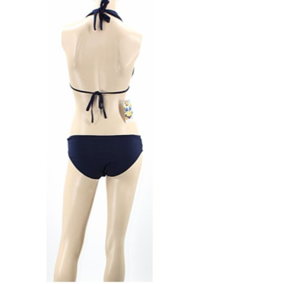 Navy With Gold Accents Bikini - Picture 2 of 2